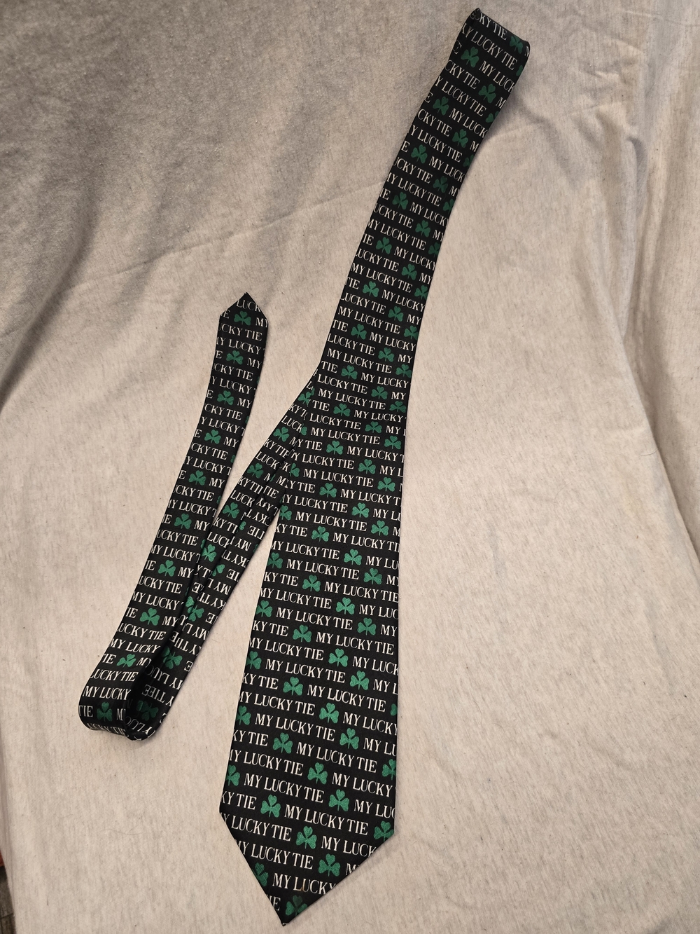My Lucky Tie Black & Green Novelty Tie